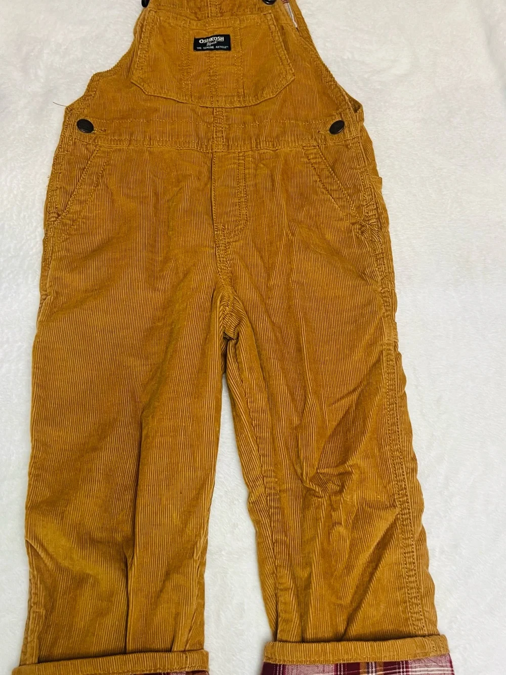 OshKosh B'gosh Mustard Yellow Corduroy Kids Overalls